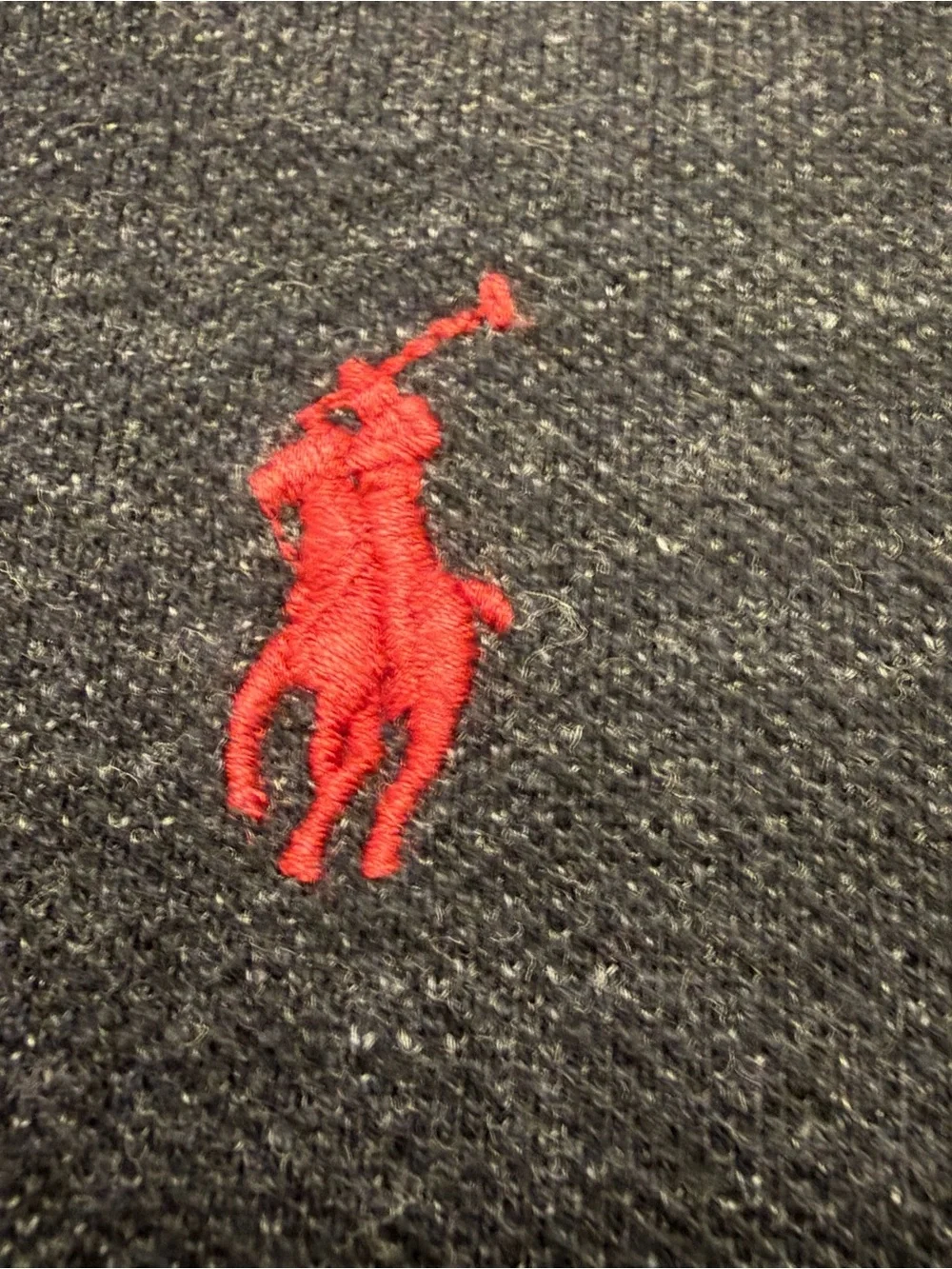 Ralph Lauren Men’s Black Long-Sleeve Polo with Red Pony
